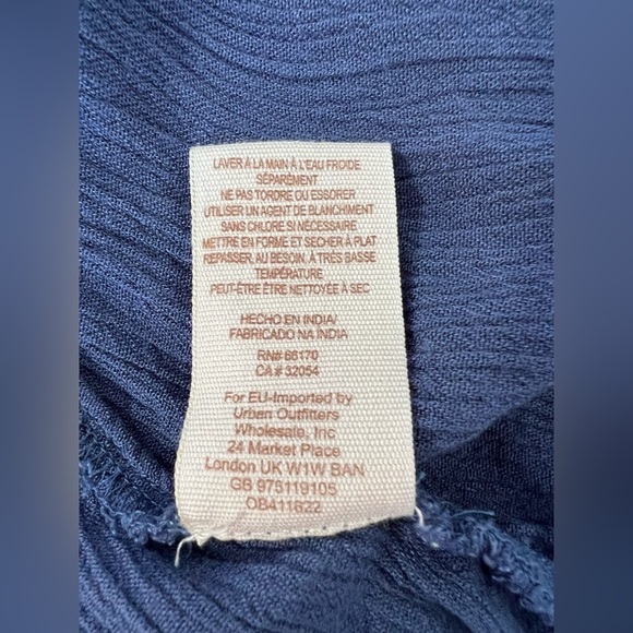 Free People Baby Doll Lace Inset Tunic Sz Small Blue - Picture 10 of 14